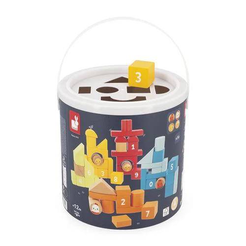 Jogo Construção da Quinta - 56 Peças de Madeira - Janod - Image 2