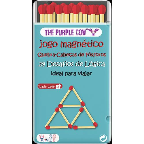 Jogo Magnético: Quebra-Cabeças de Fósforos 29 Desafios - The Purple Cow | Sig Toys