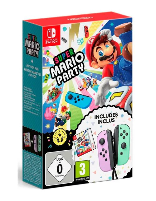 Joy-Con Verde e Roxo + Super Mario Party - CIAB