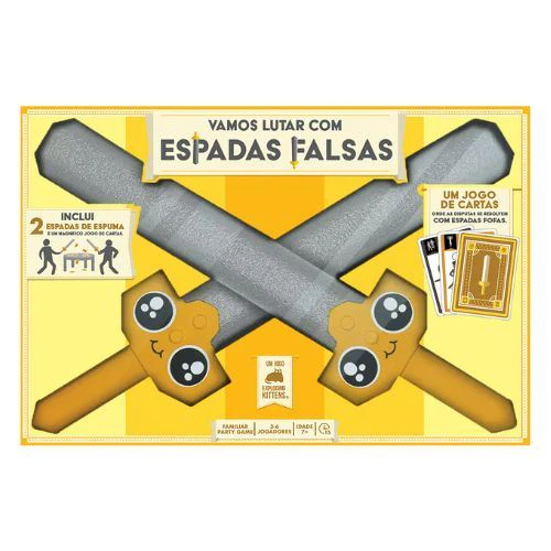 Jogo Vamos Lutar Com Espadas Falsas - Exploding Kittens | Mebo