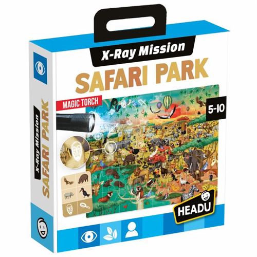 Jogo X-Ray Mission: Safari Park -  Magic Torch - Headu | Sig Toys