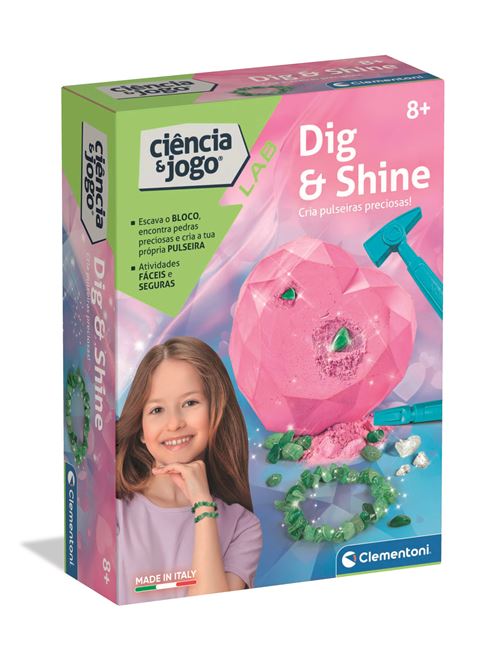 Kit Dig & Shine DIY - Cria asTuas Braceletes - Clementoni
