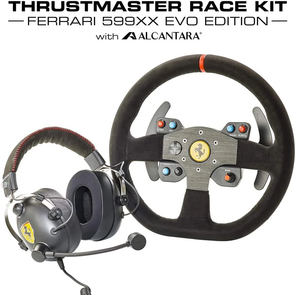 Kit Volante Thrustmaster Multi Ferrari 599xx Evo 30 Add-On Alcantara Edition + Headset Ferrari