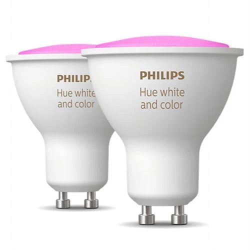 Lâmpada Smart Philips Hue WCA LED Wi-Fi 4.3W GU10 Pack 2 Unidades