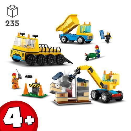 LEGO® City Great Vehicles 60391 - Camiões de Construção e Grua com Bola Destruidora - Image 2