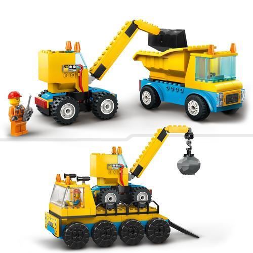 LEGO® City Great Vehicles 60391 - Camiões de Construção e Grua com Bola Destruidora - Image 4
