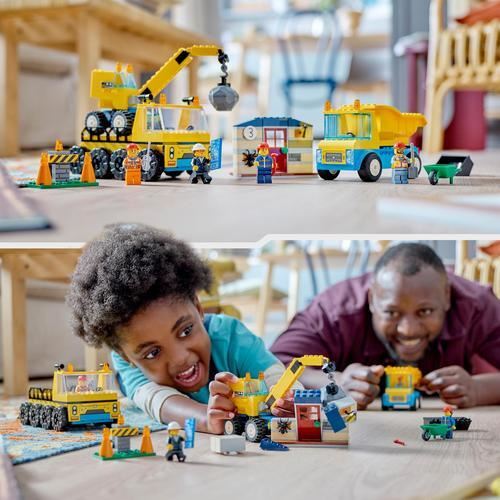 LEGO® City Great Vehicles 60391 - Camiões de Construção e Grua com Bola Destruidora - Image 7