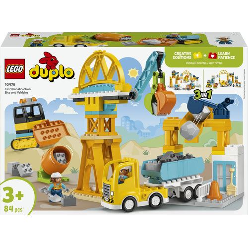 LEGO® DUPLO Town 10476 - Veículos e Área de Construção 3 em 1