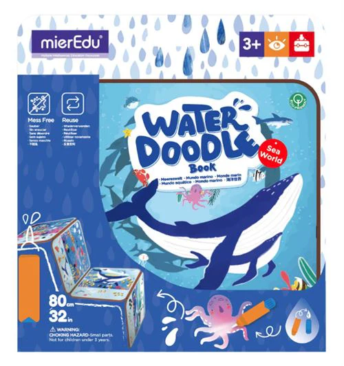 Livro de Pintura com Água: Mundo Marinho - MierEdu | Sig Toys
