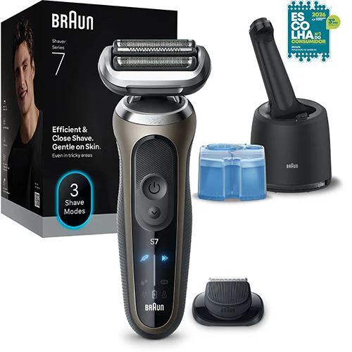 Máquina de Barbear Braun S7 72-C7200 CC - Dourado - Image 2