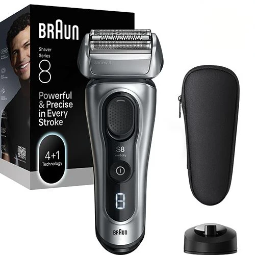 Máquina de Barbear Braun S8 8617 S - Prateado