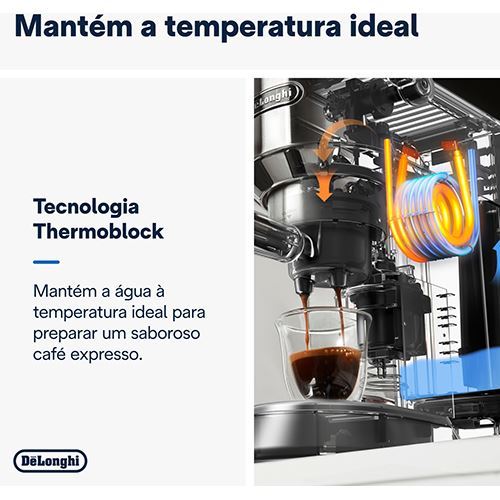 Máquina de Café Manual DeLonghi Dedica Style Ec685.Bk - Preto - Outlet - Grade A - Image 7