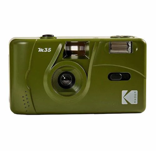 Máquina Fotográfica Analógica Kodak M35 35mm com Flash - Verde Azeitona