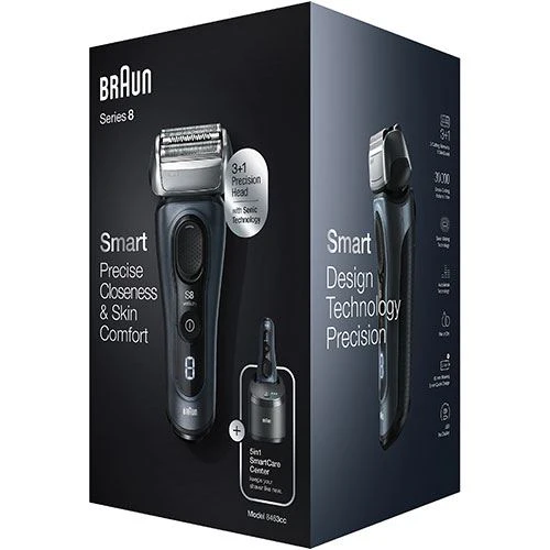 Máquina de Barbear Elétrica Braun S8 8463CC - Cinzento