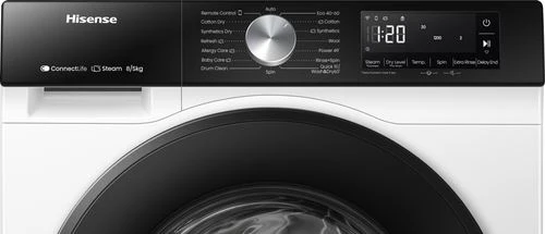 Máquina de Lavar e Secar Roupa Hisense WD3S8043BW3 | 8/5 Kg | 1400 RPM | D | Branco - Image 5