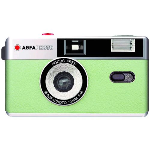 Máquina Fotográfica Analógica AgfaPhoto 35 mm com Flash - Verde