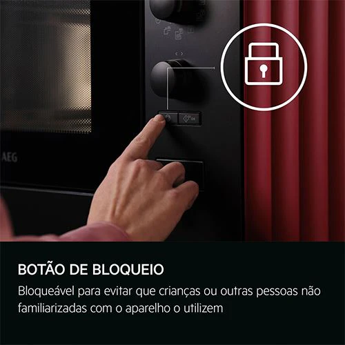 Micro-ondas Encastrar com Grill AEG OS5MG20EB | 20 L | 800 W - Preto - Image 5