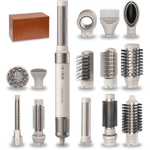 Modelador de Cabelo Cecotec CeramiCare 14 em 1 AirGlam Champagne - Outlet - Grade A