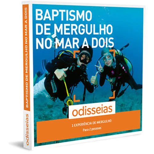 Odisseias Pack Presente - Baptismo de Mergulho no Mar a Dois | Experiências de Aventura para 2 Pessoas
