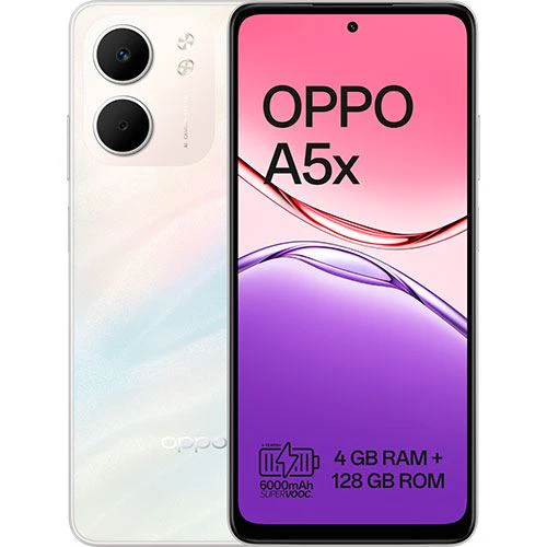 Oppo A5x - 128GB - Branco Glaciar