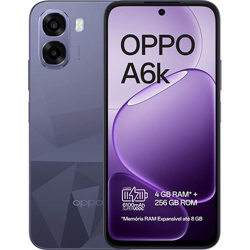 Oppo A6k 4G - 256GB - Preto Cristal