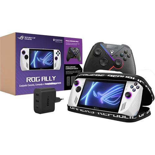 Pack Asus ROG Ally Lounge (ROG Raikiri Pro + Dock ROG USB-C + ROG Travel Case)