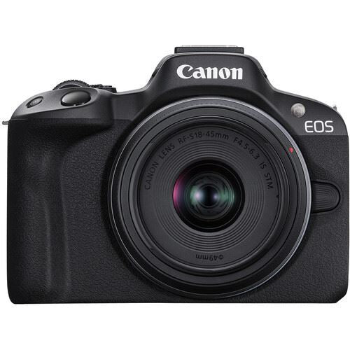 Pack Fotográfica Canon Mirrorless EOS R50 + RF-S 18-45 IS STM + Microfone Stereo + Tripé + Cartão de Memória 32 GB - Preto - Image 2