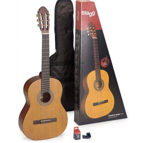 Pack Guitarra Clássica Stagg C440 - Natural Mate