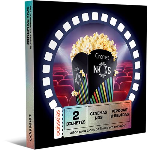 Pack Presente Odisseias - Cinemas NOS: Bilhetes & Pipocas a Dois