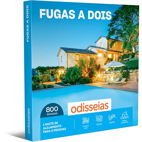 Pack Presente Odisseias - Fugas a Dois | Experiência 1 Noite | Pequeno-Almoço | 2 Pessoas