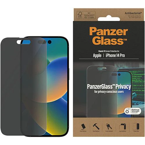 Película Proteção de Ecrã Panzerglass Privacy para Apple iPhone 14 Pro