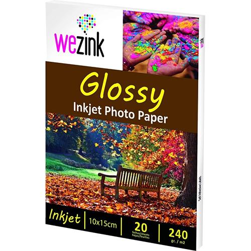Papel Wezink Inst. Glossy Photo 10x15 - 240 g/m2 - 20F