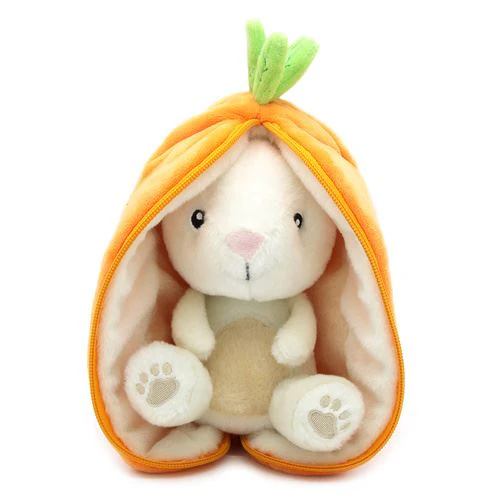 Peluche Les Flipetz Coelho com Bolsa em Formato de Cenoura - 2 em 1 - Nature & Découvertes