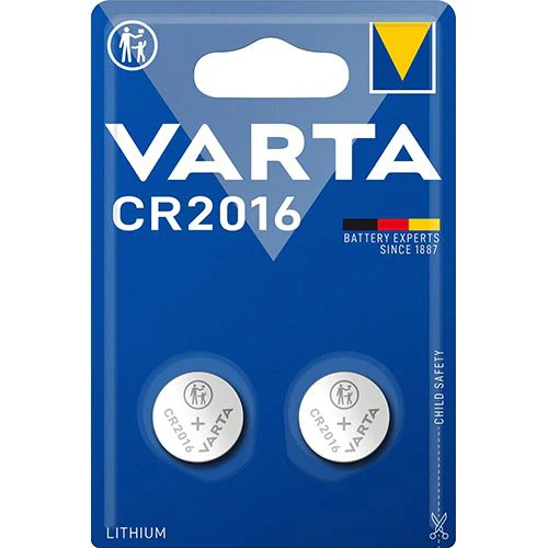 Pilha de Lítio Botão Varta CR2016 - 2 Unidades