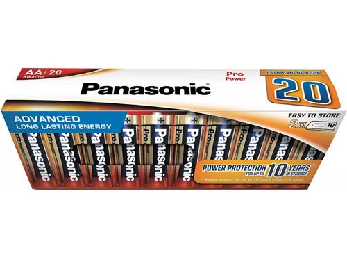 Pilhas Alcalinas Panasonic Pack 20 AA Pro Power 1.5V LR6PPG