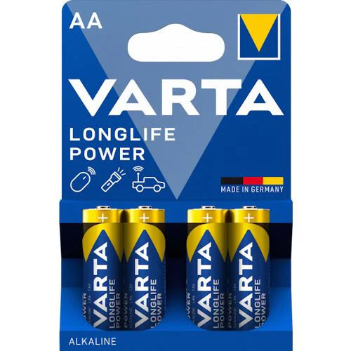 Pilhas Alcalinas Varta Longlife Power AA - 4 Unidades