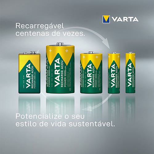 Pilhas Recarregáveis Varta Recharge Accu Power AAA 800mAh - 4 Unidades - Image 4