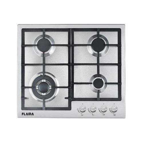 Placa a Gás Flama 9006FL | 59 cm | 4 Zonas | Aço inoxidável
