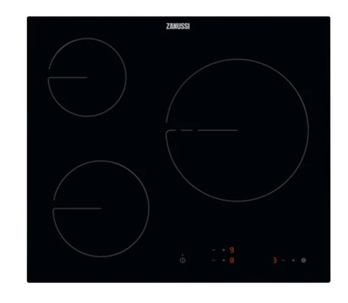 Placa de Vitrocerâmica Zanussi ZHRN639K | Elétrica | 59 cm | 3 Zonas | Preto