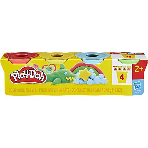Plasticina Play-Doh - Pack de 4 Potes - Hasbro - Envio Aleatório