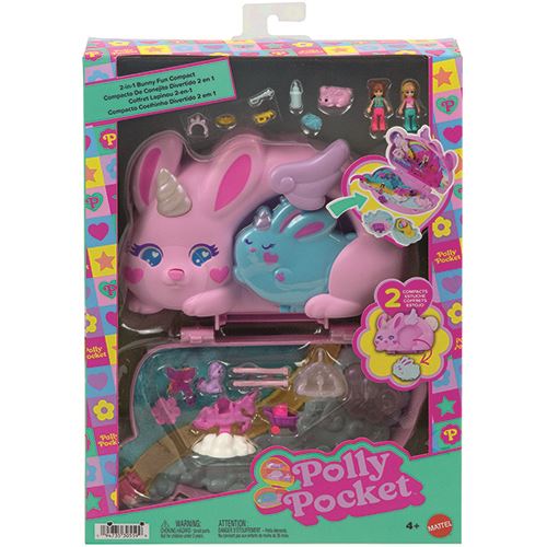Playset Polly Pocket: Coelho Divertido - 2 Em 1 - Mattel