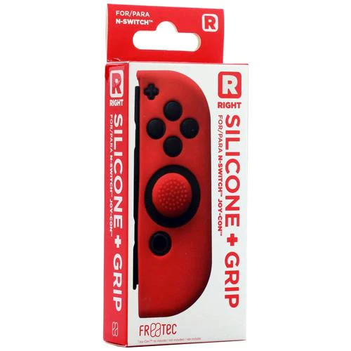 Capa Silicone + Grips Nintendo Switch - Joy-Con Direito Vermelho