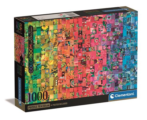 Puzzle Compact Colorboom Collection: Collage - 1000 Peças - Clementoni
