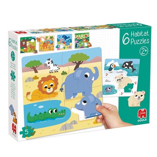 Puzzle Habitat - 6 Puzzles com 4 Peças - Jumbo Goula | Diset