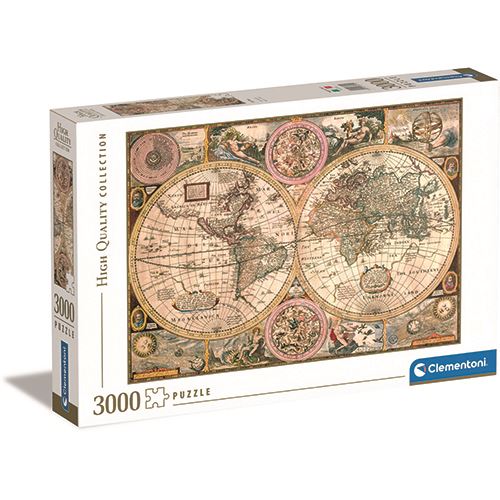Puzzle High Quality Collection Old-Map - 3000 Peças - Clementoni