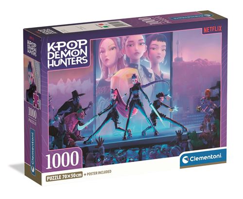 Puzzle Kpop Demon Hunters - 1000 Peças - Clementoni