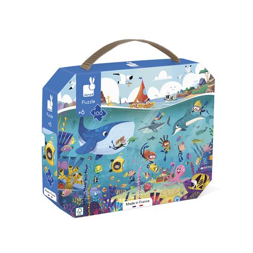 Puzzle Oceano - 100 Peças - Janod