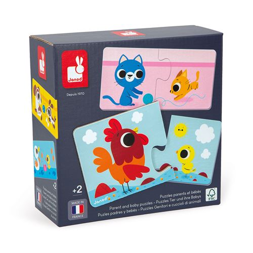 Puzzle Papas e Animais Bebés - Janod