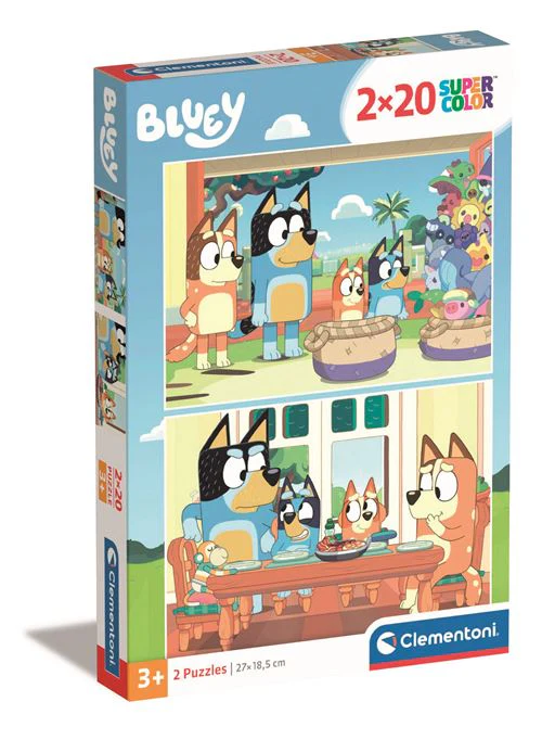 Puzzle Super Color 2x20 Bluey - Clementoni