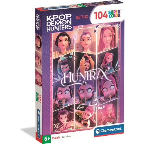 Puzzle Super Color K-Pop Demon Hunters - Imagem 2 - 104 Peças -  Clementoni